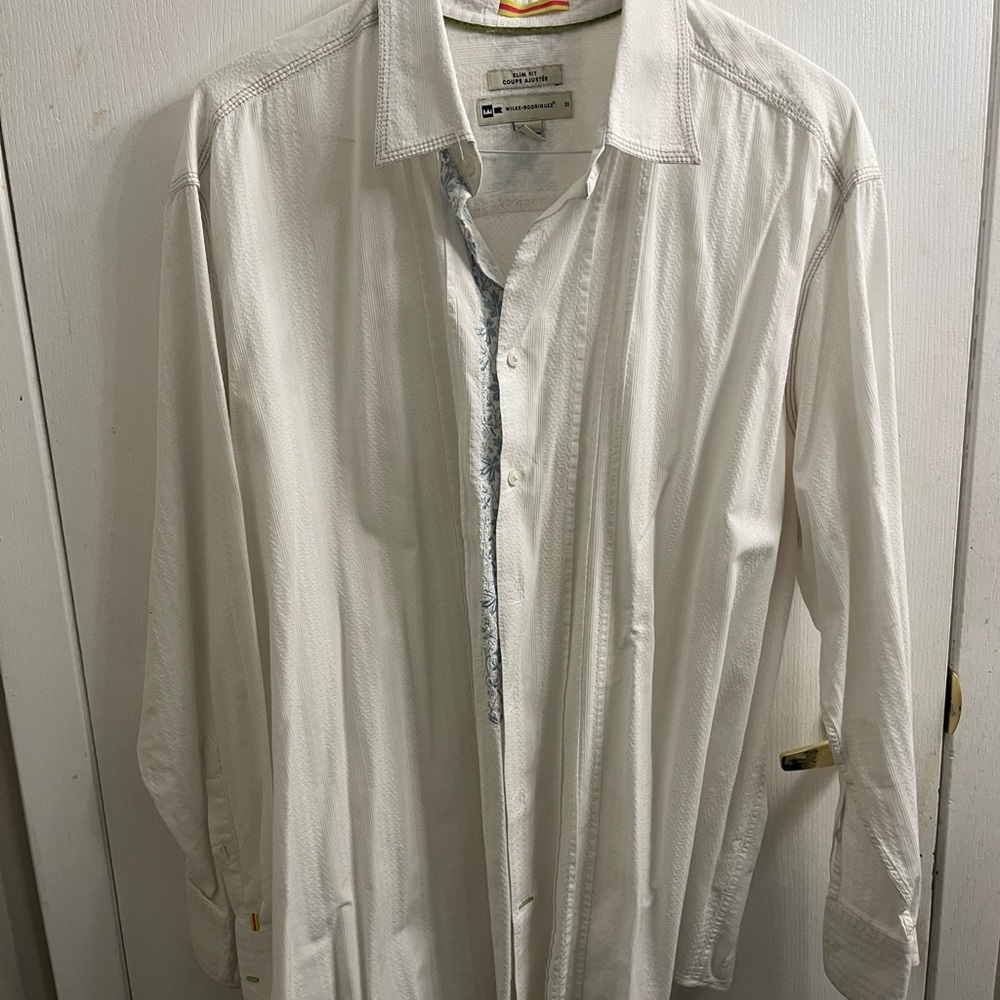Men's White Button-Up Shirt